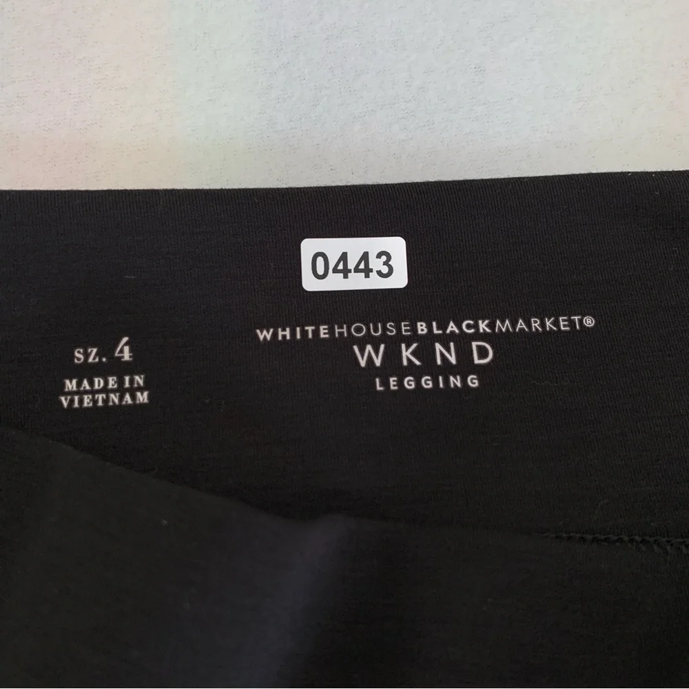 White House Black Market Pants Women's WKND Relaxed Knit Legging‎ Black Size 4